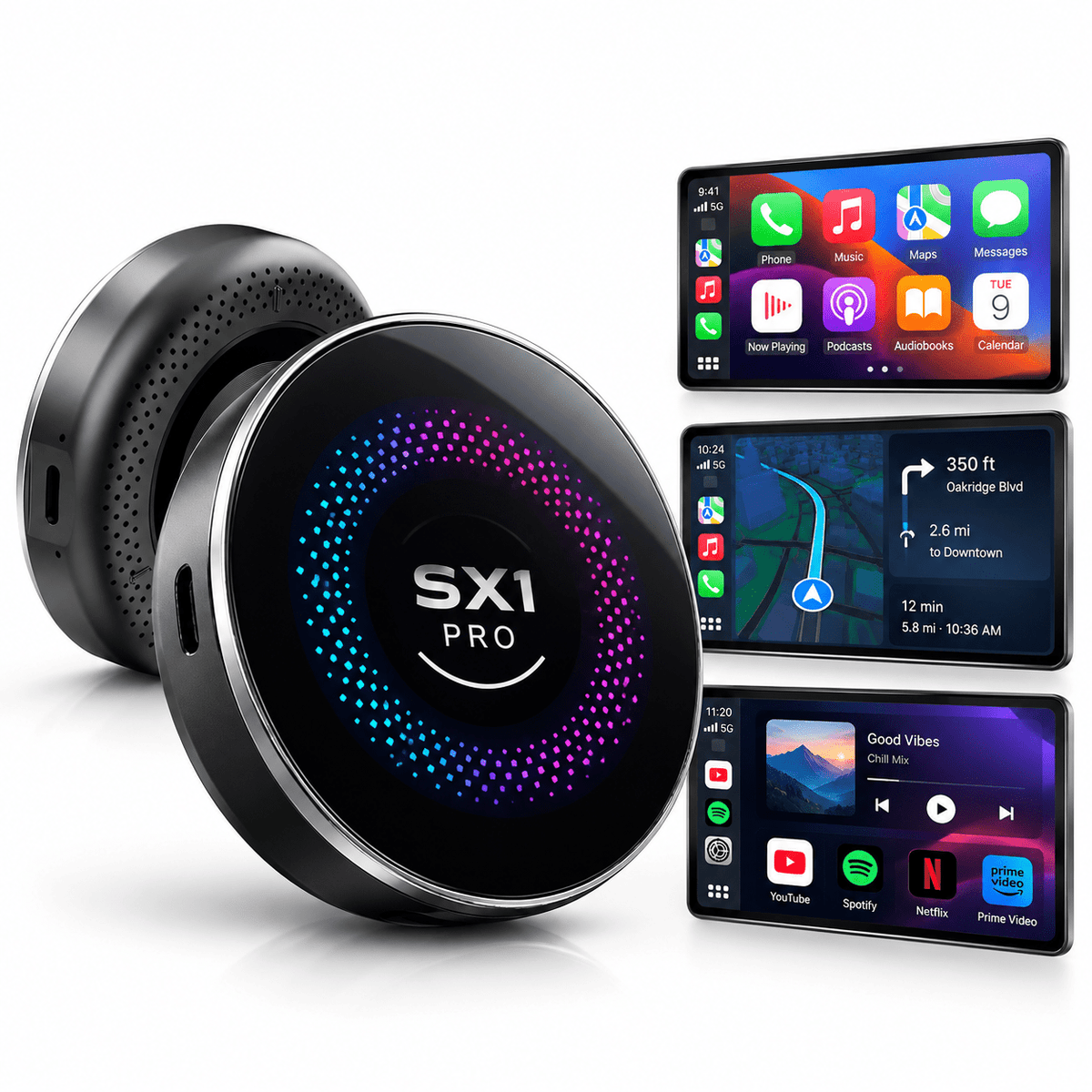 SX1 Pro Wireless CarPlay & Android Auto AI Box - Diagnostic Station