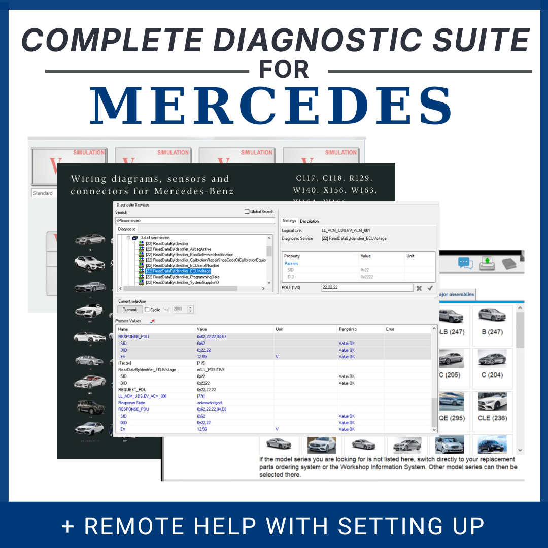 Professional Mercedes-Benz Diagnostic Environment Setup Compatible with Mercedes-Benz Vehicles